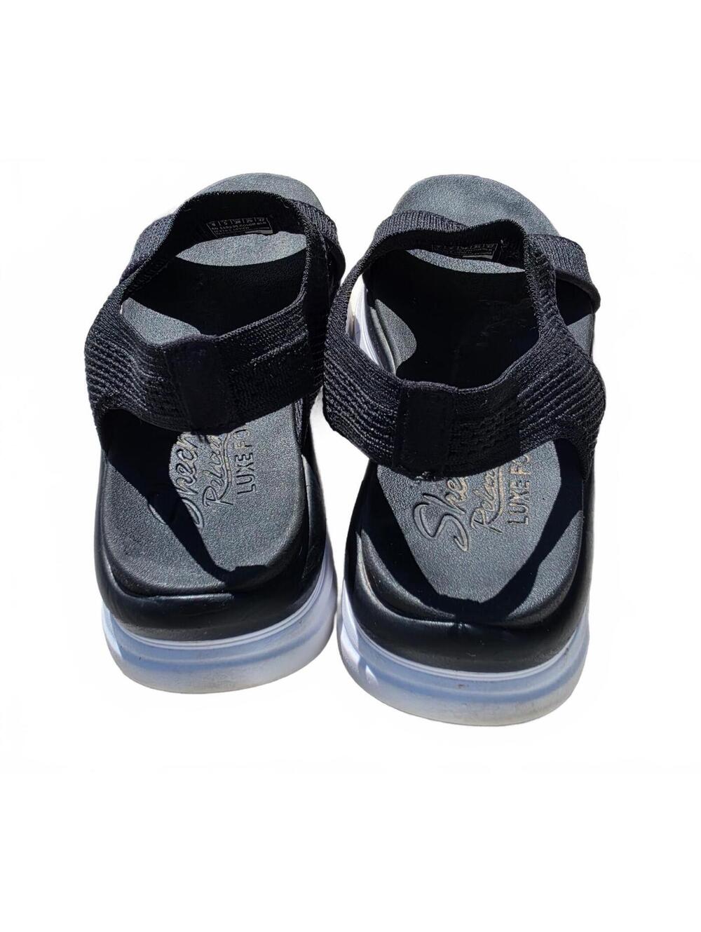 Skechers D'LUX Walker Black Textile Upper Sandals Size 8 US - Picture 3 of 5